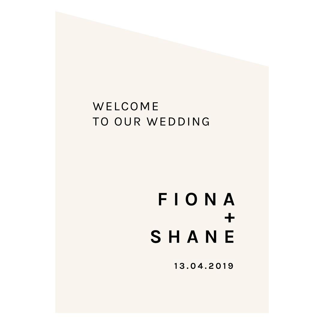 Ivory and Ink Weddings Welcome Sign FIONA 3 Sign Package