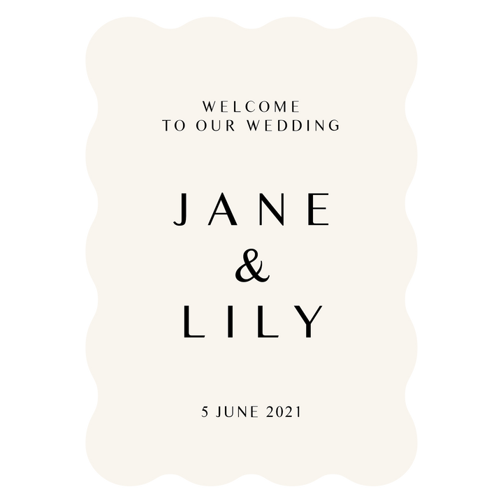 Ivory and Ink Weddings Welcome Sign JANE 3 Sign Package