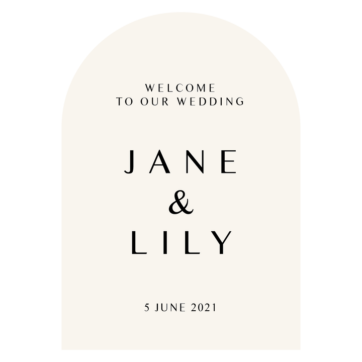 Ivory and Ink Weddings Welcome Sign JANE 3 Sign Package