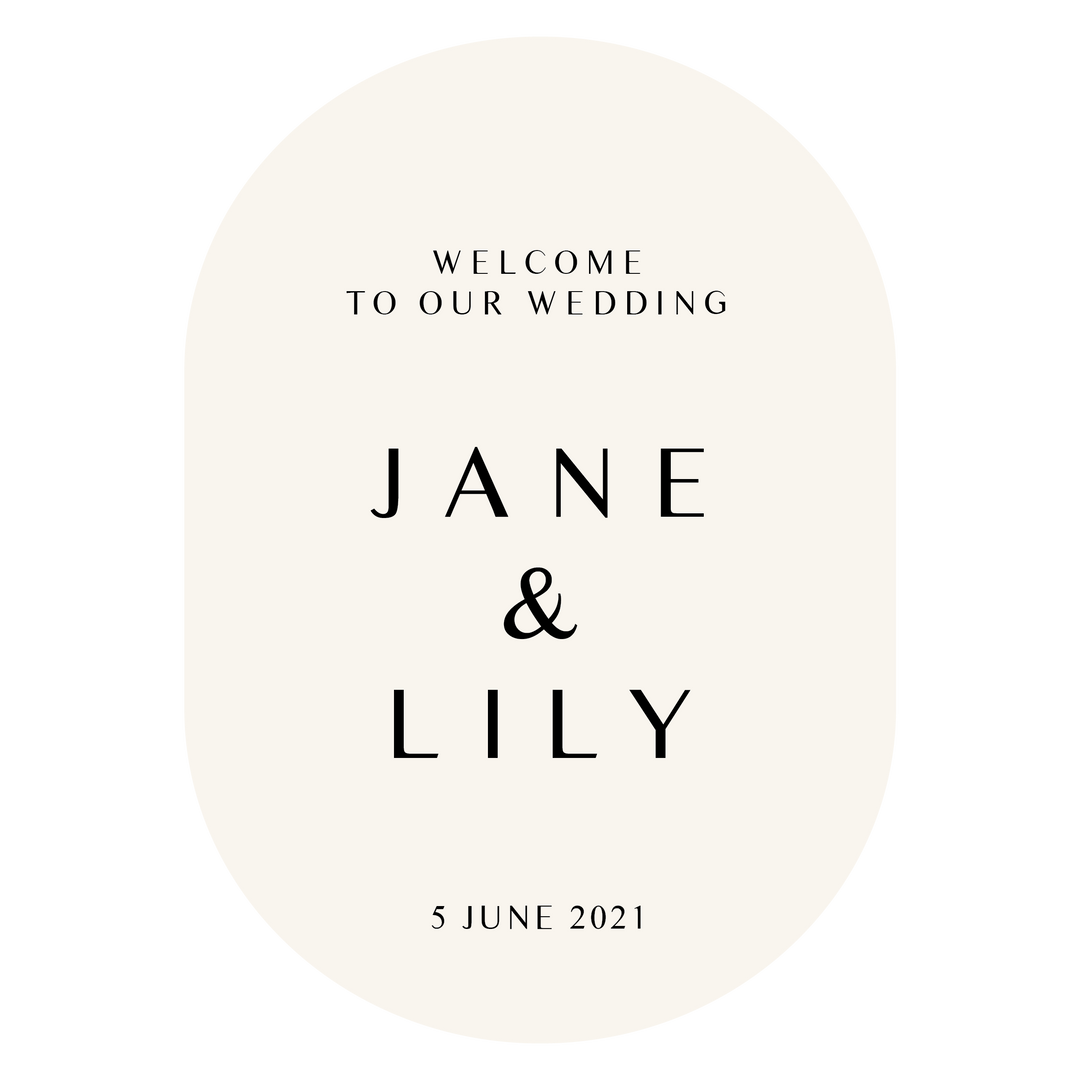 Ivory and Ink Weddings Welcome Sign JANE 3 Sign Package