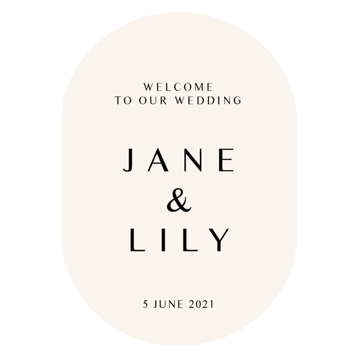 Ivory and Ink Weddings Welcome Sign JANE 3 Sign Package