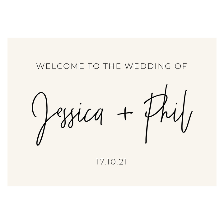 Ivory and Ink Weddings Welcome Sign JESSICA 2 Sign Package