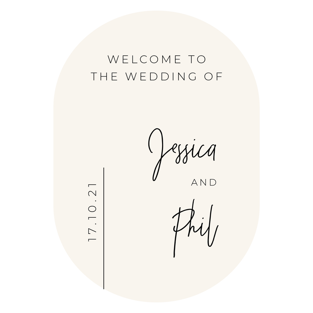 Ivory and Ink Weddings Welcome Sign JESSICA 2 Sign Package