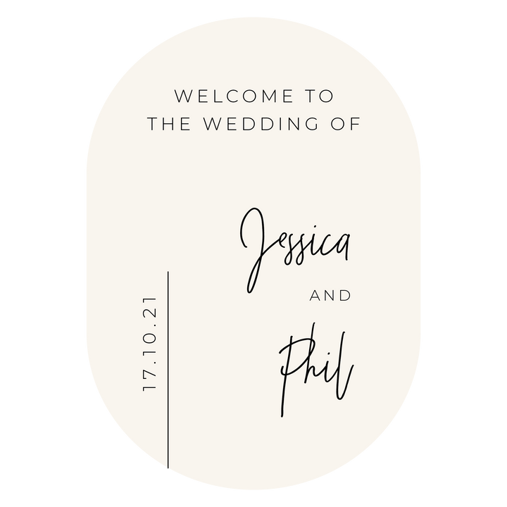 Ivory and Ink Weddings Welcome Sign JESSICA 2 Sign Package