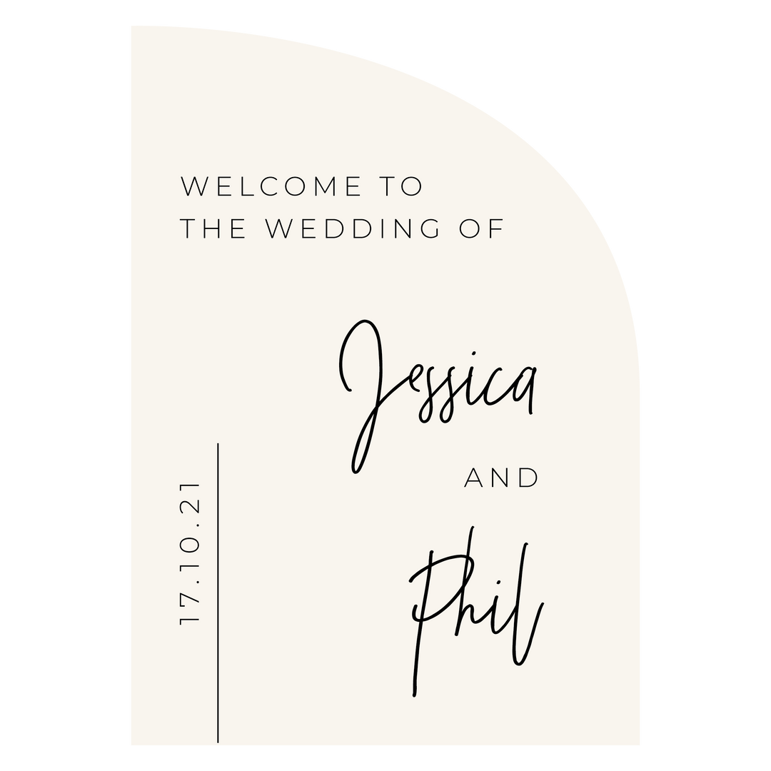 Ivory and Ink Weddings Welcome Sign JESSICA 2 Sign Package