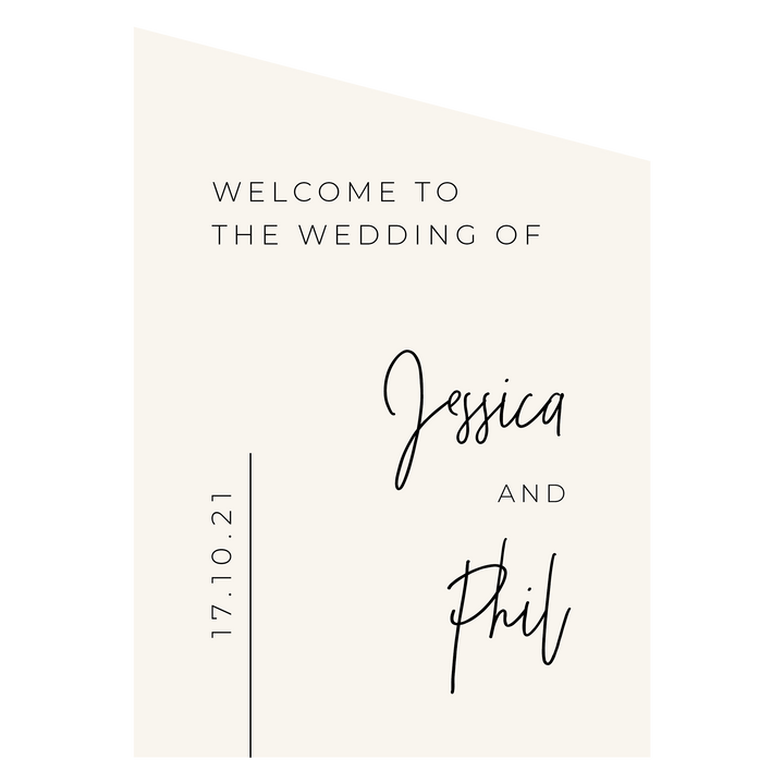 Ivory and Ink Weddings Welcome Sign JESSICA 2 Sign Package