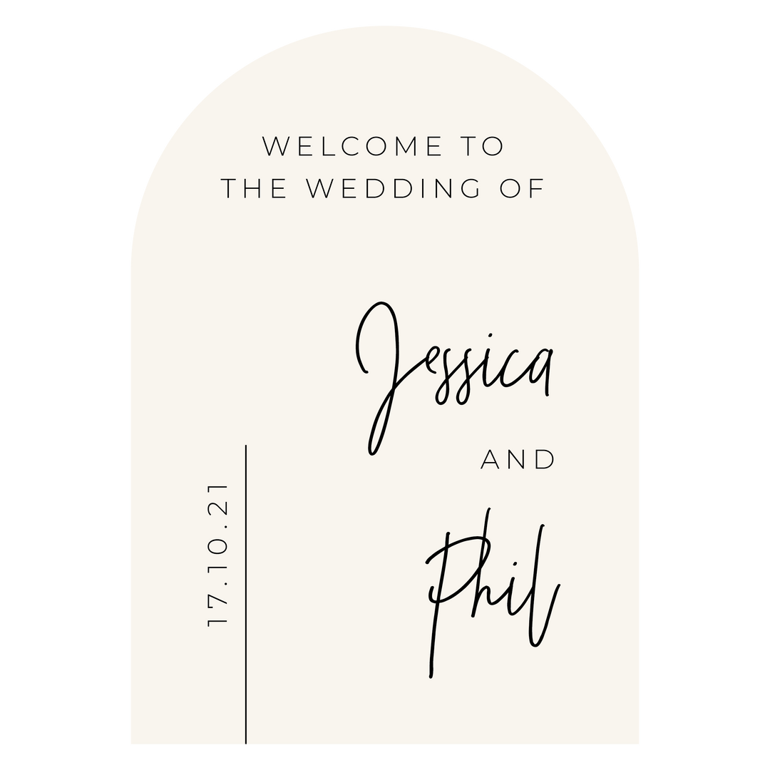 Ivory and Ink Weddings Welcome Sign JESSICA 2 Sign Package