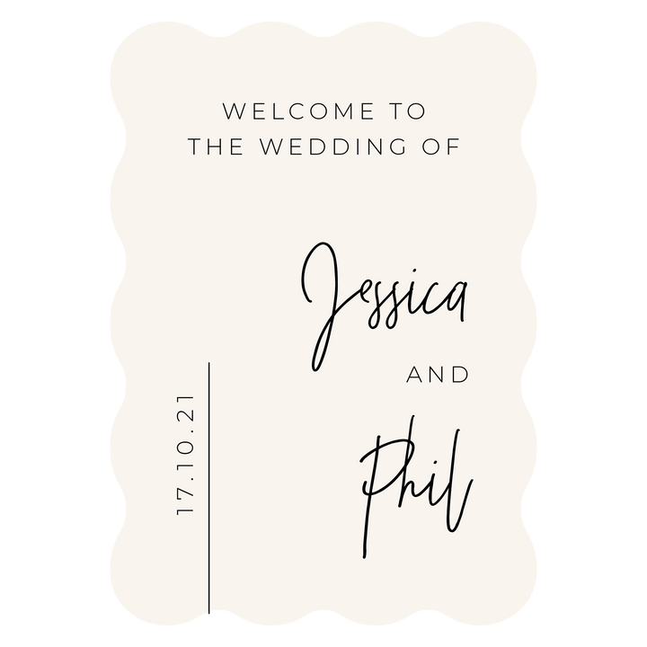 Ivory and Ink Weddings Welcome Sign JESSICA 2 Sign Package