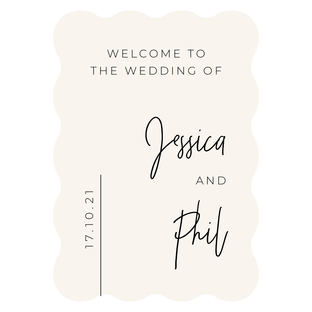 Ivory and Ink Weddings Welcome Sign JESSICA 3 Sign Package