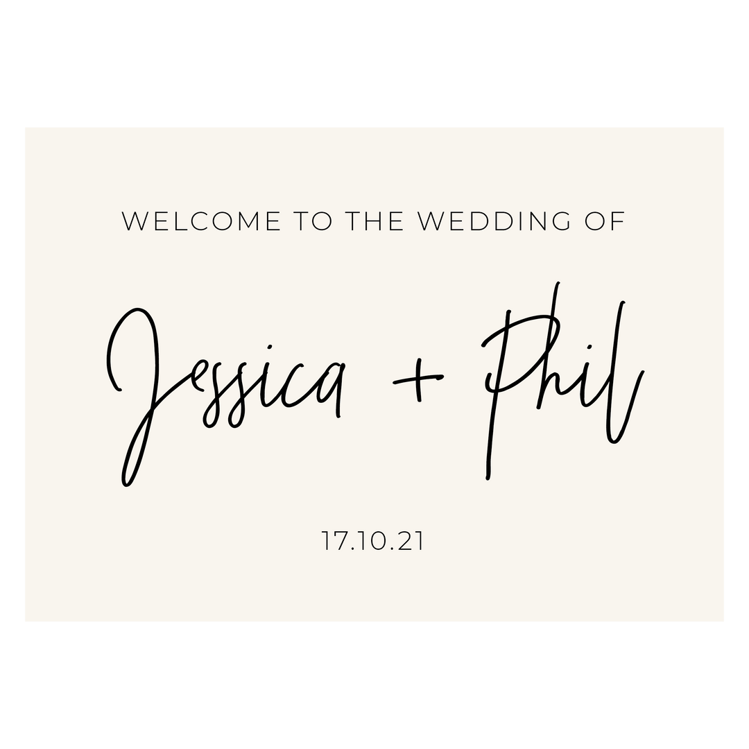 Ivory and Ink Weddings Welcome Sign JESSICA 3 Sign Package