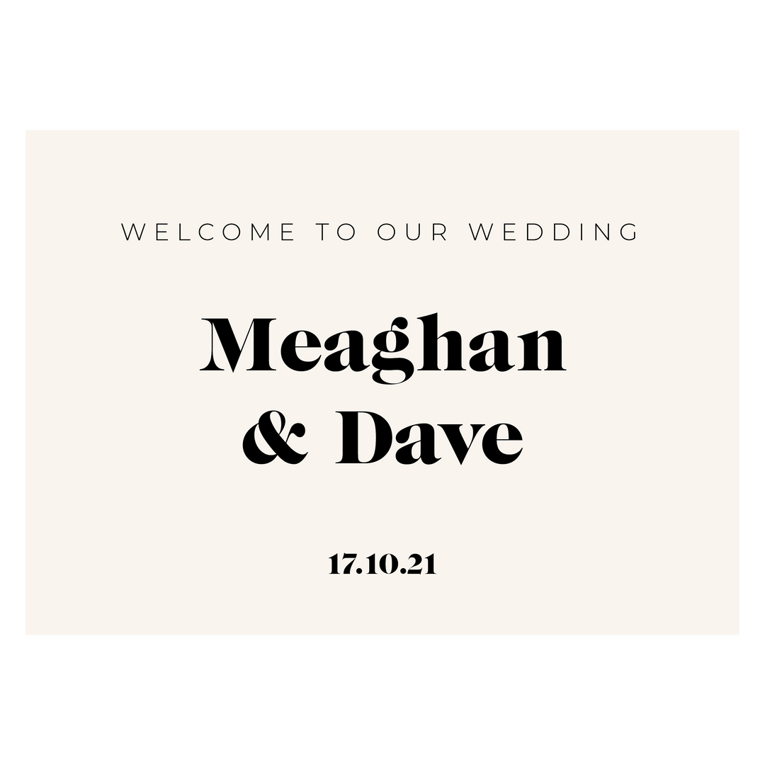 Ivory and Ink Weddings Welcome Sign MEAGHAN Welcome Sign